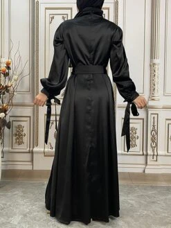 Women's Long Dress Maxi Dress Party Dress Casual Dress Satin Dress Pure Color Fashion Streetwear Outdoor Daily Holiday Lace Up Ruched Long Sleeve Stand Collar Dress Loose Fit Black Royal Blue Purple 17 Women's Long Dress Maxi Dress Party Dress Casual Dress Satin Dress Pure Color Fashion Streetwear Outdoor Daily Holiday Lace Up Ruched Long Sleeve Stand Collar Dress Loose Fit Black Royal Blue Purple -Tesla Style kevhvy1679455515190