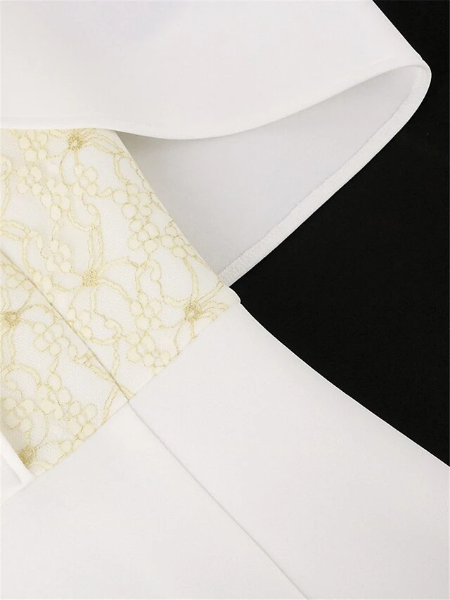 Women's Prom Dress Party Dress Wedding Guest Dress Long Dress Maxi Dress White Long Sleeve Pure Color Mesh Spring Fall Winter Stand Collar Fashion Winter Dress Evening Party Wedding Guest 2023 S M L 10 Women's Prom Dress Party Dress Wedding Guest Dress Long Dress Maxi Dress White Long Sleeve Pure Color Mesh Spring Fall Winter Stand Collar Fashion Winter Dress Evening Party Wedding Guest 2023 S M L - Image 8