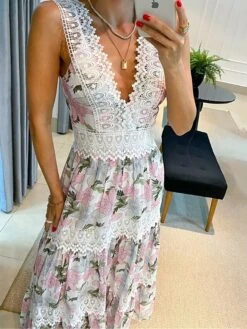 Women's Prom Dress Party Dress Lace Dress Long Dress Maxi Dress White Green Sleeveless Floral Lace Summer Spring Fall V Neck Fashion Evening Party Wedding Guest Vacation 2023 S M L XL 11 Women's Prom Dress Party Dress Lace Dress Long Dress Maxi Dress White Green Sleeveless Floral Lace Summer Spring Fall V Neck Fashion Evening Party Wedding Guest Vacation 2023 S M L XL -Tesla Style kjagln1687838098382