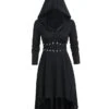 Women‘s Halloween Dress Casual Dress Hoodie Dress Midi Dress Gothic Helloween Outdoor Vacation V Neck Patchwork Pure Color Pure Color Regular Fit Black S M L XL XXL -Tesla Style kkzbkd1692080306651