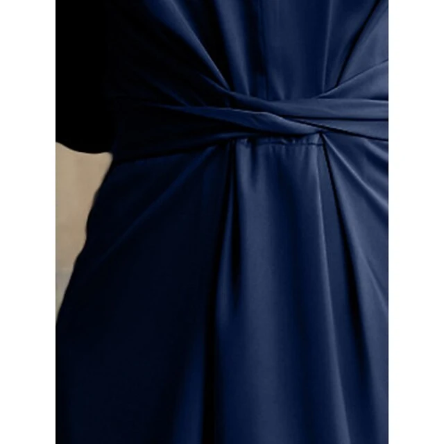 Women's Party Dress Cocktail Dress Sheath Dress Midi Dress Black Blue Green Long Sleeve Pure Color Ruched Fall Winter Autumn Crew Neck Fashion Evening Party Vacation 2023 S M L XL 10 Women's Party Dress Cocktail Dress Sheath Dress Midi Dress Black Blue Green Long Sleeve Pure Color Ruched Fall Winter Autumn Crew Neck Fashion Evening Party Vacation 2023 S M L XL - Image 8