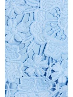 Women‘s Lace Dress Sheath Dress Midi Dress Blue Short Sleeve Solid Color Lace Spring Summer Round Neck Classic & Timeless Party 2023 S M L XL -Tesla Style klgmqw1675415018831