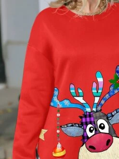 Women's Casual Dress Christmas Dress Sweatshirt Dress Deer Print Crew Neck Mini Dress Fashion Streetwear Outdoor Christmas Long Sleeve Loose Fit Wine Fall Winter S M L XL XXL 7 Women's Casual Dress Christmas Dress Sweatshirt Dress Deer Print Crew Neck Mini Dress Fashion Streetwear Outdoor Christmas Long Sleeve Loose Fit Wine Fall Winter S M L XL XXL -Tesla Style knsyfd1696743403413