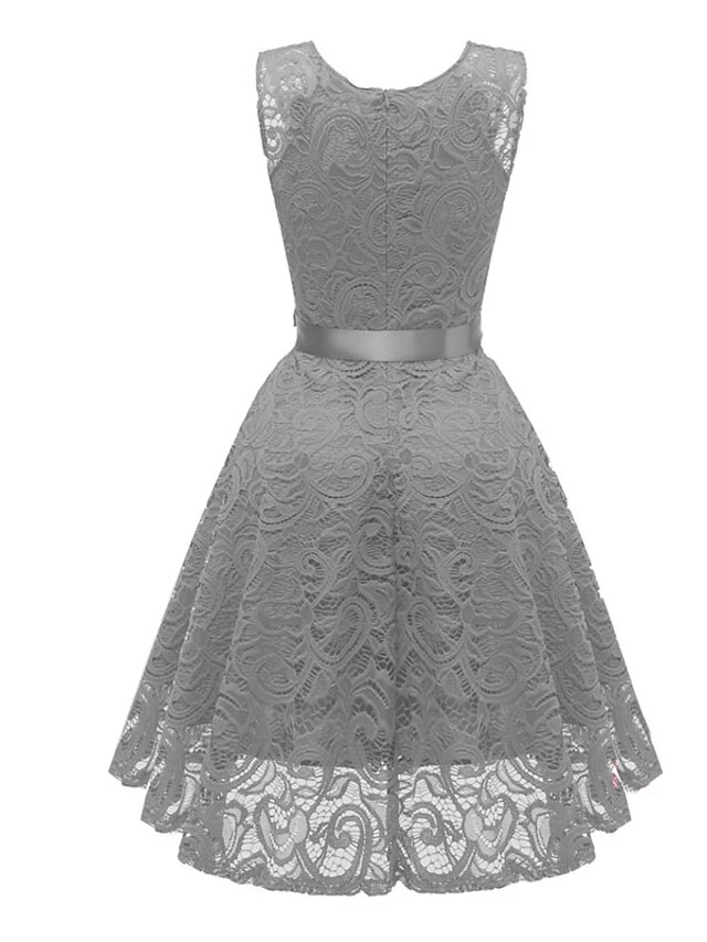 Women's Party Dress Vintage Tea Dresses Lace Dress Homecoming Dress Knee Length Dress Pink Wine Navy Blue Sleeveless Pure Color Lace Summer Spring Fall V Neck Vintage Party Wedding Guest Dress 8 Women's Party Dress Vintage Tea Dresses Lace Dress Homecoming Dress Knee Length Dress Pink Wine Navy Blue Sleeveless Pure Color Lace Summer Spring Fall V Neck Vintage Party Wedding Guest Dress - Image 6