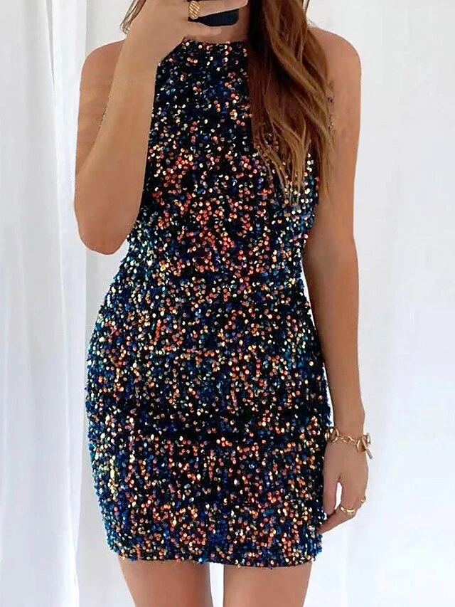 Women's Party Dress Sequin Dress Homecoming Dress Mini Dress Black White Pink Sleeveless Multicolor Sequins Summer Crew Neck Party Birthday Spring Dress 2023 S M L XL 2XL 3 Women's Party Dress Sequin Dress Homecoming Dress Mini Dress Black White Pink Sleeveless Multicolor Sequins Summer Crew Neck Party Birthday Spring Dress 2023 S M L XL 2XL