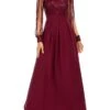 Women‘s Party Dress Sequin Dress Wedding Guest Dress Long Dress Maxi Dress Wine Long Sleeve Pure Color Sparkly Glitter Sequins Spring Fall Winter Crew Neck Fashion Winter Dress Wedding Guest -Tesla Style krvhco1692771253022