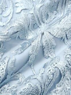 Women‘s Party Dress Bodycon Sheath Dress Formal Special Occasion Evening Party Midi Dress Party Stylish Crew Neck Half Sleeve Lace Embroidered Light Blue Floral S M L XL 2XL -Tesla Style ktiggv1693288313087