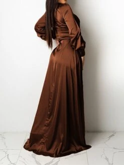 Women‘s Wedding Guest Dress Party Dress Satin Dress Sheath Dress Swing Dress Long Dress Maxi Dress Black Yellow Pink Long Sleeve Pure Color Lace Up Winter Fall Spring V Neck Mature Winter Dress 2023 29 Women‘s Wedding Guest Dress Party Dress Satin Dress Sheath Dress Swing Dress Long Dress Maxi Dress Black Yellow Pink Long Sleeve Pure Color Lace Up Winter Fall Spring V Neck Mature Winter Dress 2023 -Tesla Style kwtszq1643182439993