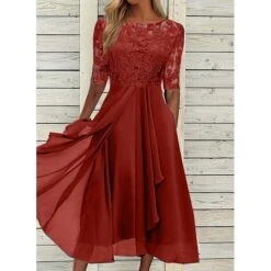 Women‘s Cocktail Party Dress Lace Dress Midi Dress Green Blue Purple Half Sleeve Floral Embroidery Lace Summer Spring Crew Neck Elegant Classic Wedding Guest 2023 S M L XL XXL 3XL 19 Women‘s Cocktail Party Dress Lace Dress Midi Dress Green Blue Purple Half Sleeve Floral Embroidery Lace Summer Spring Crew Neck Elegant Classic Wedding Guest 2023 S M L XL XXL 3XL -Tesla Style kxmghc1697518009828