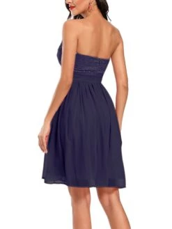 Women's Retro Elegant Homecoming Dress Mini Dress Party Wedding Guest Pleated Zipper Solid Color Strapless Sleeveless Regular Fit Summer Spring 2023 Pink Burgundy S M L XL 8 Women's Retro Elegant Homecoming Dress Mini Dress Party Wedding Guest Pleated Zipper Solid Color Strapless Sleeveless Regular Fit Summer Spring 2023 Pink Burgundy S M L XL -Tesla Style kziwlb1678183575603