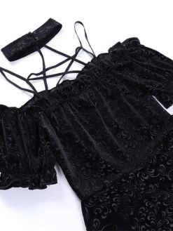 Women's Party Dress Velvet Dress Cocktail Dress Mini Dress Black Short Sleeve Pure Color Lace Spring Fall Winter Halter Neck Fashion Halloween Birthday Wedding Guest 2023 S M L 38 Women's Party Dress Velvet Dress Cocktail Dress Mini Dress Black Short Sleeve Pure Color Lace Spring Fall Winter Halter Neck Fashion Halloween Birthday Wedding Guest 2023 S M L -Tesla Style lfshnh1693983167558