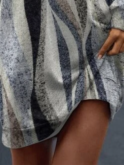 Women's Casual Dress Sweatshirt Dress Mini Dress Warm Fashion Outdoor Vacation Going Out Crew Neck Print Graphic Regular Fit Navy Blue S M L XL XXL -Tesla Style liwkva1696943066130