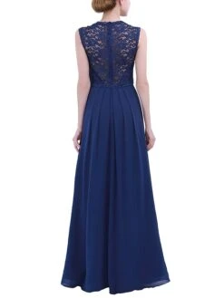 Women's Party Dress Lace Dress Emerald Green Dress Maxi Long Dress Green Sleeveless Solid Color Lace Summer Spring V Neck Elegant Party 2022 S M L XL XXL -Tesla Style ljdxdx1636619758328