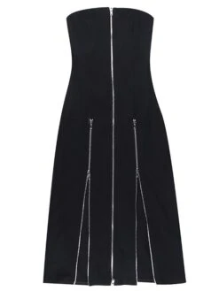 Women's Party Dress Cocktail Dress Sheath Dress Midi Dress Black Sleeveless Pure Color Backless Spring Fall Winter Strapless Fashion Halloween Vacation 2023 S M L -Tesla Style lpofbr1693899030668