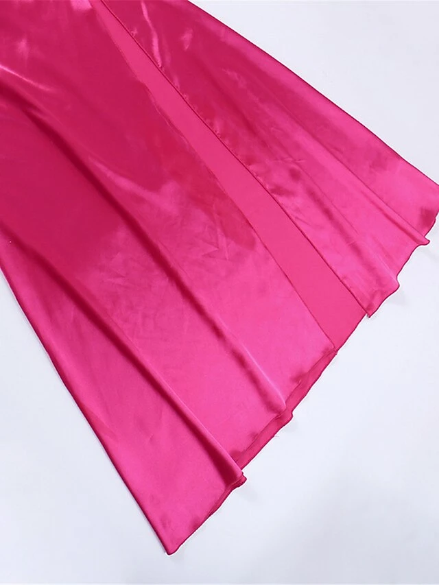 Women's Prom Dress Party Dress Satin Dress Pink Dress Long Dress Maxi Dress Pink Sleeveless Pure Color Ruched Summer Spring Fall Strapless Fashion Evening Party Wedding Guest Vacation 2023 S M L 7 Women's Prom Dress Party Dress Satin Dress Pink Dress Long Dress Maxi Dress Pink Sleeveless Pure Color Ruched Summer Spring Fall Strapless Fashion Evening Party Wedding Guest Vacation 2023 S M L - Image 5