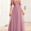Women‘s Prom Dress Party Dress Sequin Dress Long Dress Maxi Dress Pink Short Sleeve Pure Color Sparkly Glitter Sequins Fall Winter Autumn Spaghetti Strap Fashion Wedding Guest Evening Party -Tesla Style lrwkns1693535459083