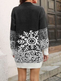 Women‘s Christmas Sweater Dress Jumper Dress Winter Dress Fashion Ugly Christmas Christmas Daily Vacation Going Out Stand Collar Long Sleeve Patchwork 2023 Loose Fit Black Red S M L XL 26 Women‘s Christmas Sweater Dress Jumper Dress Winter Dress Fashion Ugly Christmas Christmas Daily Vacation Going Out Stand Collar Long Sleeve Patchwork 2023 Loose Fit Black Red S M L XL -Tesla Style ltjdwx1694601233326