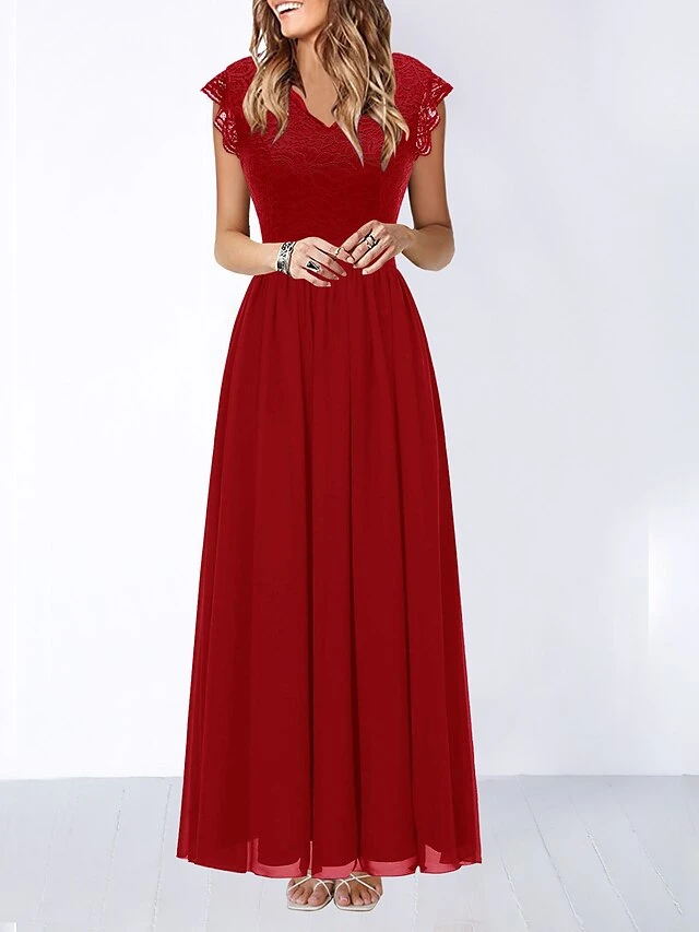 Women‘s Party Dress Homecoming Dress Wedding Guest Dress Corset Dress Lace Dress Long Dress Maxi Dress Black Pink Khaki Sleeveless Pure Color Lace Spring Summer V Neck Modern 2023 XS S M L XL XXL 3XL 8 Women‘s Party Dress Homecoming Dress Wedding Guest Dress Corset Dress Lace Dress Long Dress Maxi Dress Black Pink Khaki Sleeveless Pure Color Lace Spring Summer V Neck Modern 2023 XS S M L XL XXL 3XL - Image 6