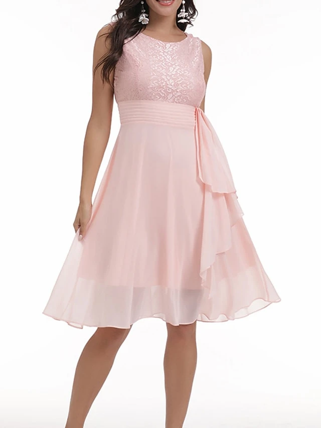 Women‘s Party Dress Homecoming Dress Wedding Guest Dress Lace Dress Midi Dress Pink Wine Navy Blue Sleeveless Solid Color Lace Spring Summer Crew Neck Elegant Party Spring Dress 2022 S M L XL XXL 22 Women‘s Party Dress Homecoming Dress Wedding Guest Dress Lace Dress Midi Dress Pink Wine Navy Blue Sleeveless Solid Color Lace Spring Summer Crew Neck Elegant Party Spring Dress 2022 S M L XL XXL - Image 20