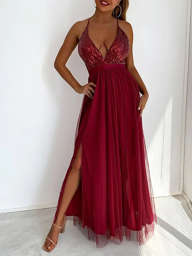 Women's Sequin Dress Slip Dress Long Dress Maxi Dress Black Champagne Pink Sleeveless Pure Color Sequins Summer Spring Spaghetti Strap Party Wedding Guest Evening Party Slim 2023 S M L XL 16 Women's Sequin Dress Slip Dress Long Dress Maxi Dress Black Champagne Pink Sleeveless Pure Color Sequins Summer Spring Spaghetti Strap Party Wedding Guest Evening Party Slim 2023 S M L XL - Image 14