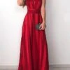 Women‘s Christmas Party Dress Cocktail Dress Semi Formal Dress Long Dress Maxi Dress Red Sleeveless Striped Print Summer Spring V Neck Party Party Spring Dress 2023 S M L XL -Tesla Style mcgrzt1646823315430