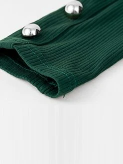 Women's Sweater Dress Winter Dress Jumper Dress Mini Dress Ruched Button Outdoor Street Daily Active Fashion Crew Neck Long Sleeve 2023 Slim Black Brown Green Color S M L XL Size -Tesla Style mcrnzu1692770992058