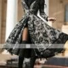 Women‘s Halloween Dress Party Dress Lace Dress Swing Dress Midi Dress Black Long Sleeve Floral Lace Spring Fall Winter Crew Neck Classic Party Winter Dress 2023 S M L XL XXL -Tesla Style mdlqkl1604913492612