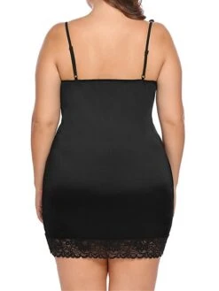 Women's Casual Dress Strap Dress Mini Dress Daily Casual Lace Patchwork Color Block Strap Home Lounge Black Wine 2023 Summer Spring One-Size -Tesla Style mgovtv1692786423020