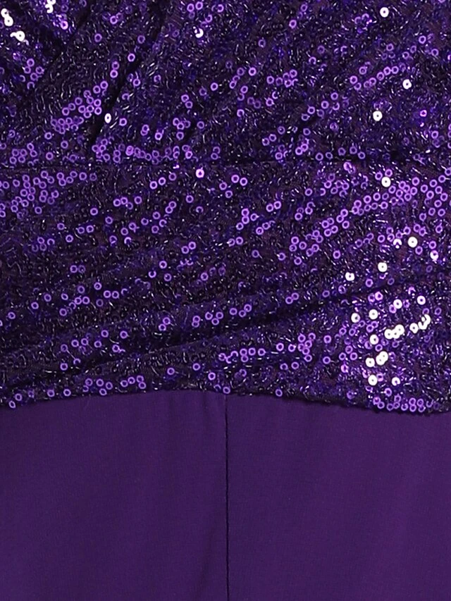 Women's Party Dress Sequin Dress Homecoming Dress Long Dress Maxi Dress Champagne Wine Purple Short Sleeve Pure Color Sequins Summer Spring V Neck Personalized Evening Party Wedding Guest 2023 S M L 6 Women's Party Dress Sequin Dress Homecoming Dress Long Dress Maxi Dress Champagne Wine Purple Short Sleeve Pure Color Sequins Summer Spring V Neck Personalized Evening Party Wedding Guest 2023 S M L - Image 4