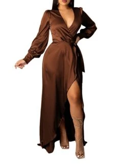 Women‘s Wedding Guest Dress Party Dress Satin Dress Sheath Dress Swing Dress Long Dress Maxi Dress Black Yellow Pink Long Sleeve Pure Color Lace Up Winter Fall Spring V Neck Mature Winter Dress 2023 40 Women‘s Wedding Guest Dress Party Dress Satin Dress Sheath Dress Swing Dress Long Dress Maxi Dress Black Yellow Pink Long Sleeve Pure Color Lace Up Winter Fall Spring V Neck Mature Winter Dress 2023 -Tesla Style mhetwq1643182442503