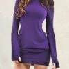 Women's Casual Dress Sweatshirt Dress Bodycon Mini Dress Pocket Outdoor Daily Going Out Active Fashion Stand Collar Long Sleeve 2023 Regular Fit Purple Dark Gray Color S M L XL Size 1 Women's Casual Dress Sweatshirt Dress Bodycon Mini Dress Pocket Outdoor Daily Going Out Active Fashion Stand Collar Long Sleeve 2023 Regular Fit Purple Dark Gray Color S M L XL Size -Tesla Style mhlxop1694601056699