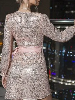 Women‘s Party Dress Sequin Dress Homecoming Dress Mini Dress Champagne Long Sleeve Pure Color Sparkly Glitter Lace Up Spring Fall Winter V Neck Fashion Wedding Guest Birthday Vacation 2023 10 Women‘s Party Dress Sequin Dress Homecoming Dress Mini Dress Champagne Long Sleeve Pure Color Sparkly Glitter Lace Up Spring Fall Winter V Neck Fashion Wedding Guest Birthday Vacation 2023 -Tesla Style mkuzwy1692675927361