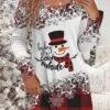 Women‘s Christmas Work Dress Casual Dress Fashion Winter Dress Daily Mini Dress Print Crew Neck Long Sleeve Santa Claus Elk Loose Fit White Wine Rusty Red Fall Winter S M L XL XXL -Tesla Style mmclkp1695103244233
