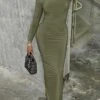 Women's Work Dress Casual Dress Sheath Dress Fashion Office Daily Long Dress Maxi Dress Ruched High Neck Long Sleeve Plain Regular Fit Black Purple Brown Spring Fall S M L 1 Women's Work Dress Casual Dress Sheath Dress Fashion Office Daily Long Dress Maxi Dress Ruched High Neck Long Sleeve Plain Regular Fit Black Purple Brown Spring Fall S M L -Tesla Style mnqurm1694588270004
