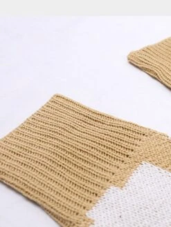 Women's Sweater Dress Winter Dress Jumper Dress Mini Dress Patchwork Ribbed Daily Date Vacation Active Fashion Turtleneck Long Sleeve 2023 Loose Fit Black Blue Khaki Color S M L XL Size -Tesla Style mnzwuf1694087776432