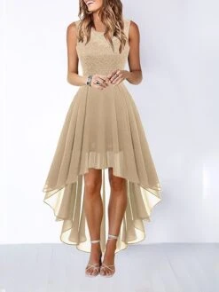 Women‘s Cocktail Party Dress Lace Dress Swing Dress Long Dress Maxi Dress Black Pink Wine Sleeveless Pure Color Lace Fall Spring Summer Crew Neck Fashion 2023 S M L XL XXL 3XL -Tesla Style mqyrwk1669197068827