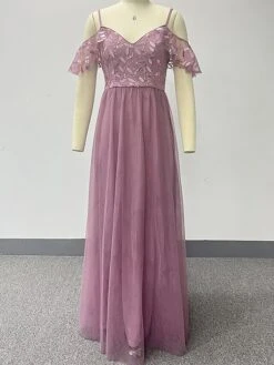 Women‘s Prom Dress Party Dress Sequin Dress Long Dress Maxi Dress Pink Short Sleeve Pure Color Sparkly Glitter Sequins Fall Winter Autumn Spaghetti Strap Fashion Wedding Guest Evening Party -Tesla Style mxytgu1693535468581