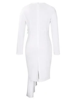 Women's Party Dress Cocktail Dress Wedding Guest Dress Midi Dress White Yellow Red Long Sleeve Pure Color Ruched Spring Fall Winter Crew Neck Fashion Winter Dress Wedding Guest Vacation 2023 S M L XL 35 Women's Party Dress Cocktail Dress Wedding Guest Dress Midi Dress White Yellow Red Long Sleeve Pure Color Ruched Spring Fall Winter Crew Neck Fashion Winter Dress Wedding Guest Vacation 2023 S M L XL -Tesla Style mxztug1692676246948