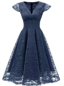 Women's Party Dress Lace Dress Cocktail Dress Midi Dress Wine Navy Blue Short Sleeve Pure Color Lace Spring Fall Winter V Neck Fashion Winter Dress Wedding Guest Vacation 2023 S M L XL XXL 10 Women's Party Dress Lace Dress Cocktail Dress Midi Dress Wine Navy Blue Short Sleeve Pure Color Lace Spring Fall Winter V Neck Fashion Winter Dress Wedding Guest Vacation 2023 S M L XL XXL -Tesla Style mydhvn1692179950393