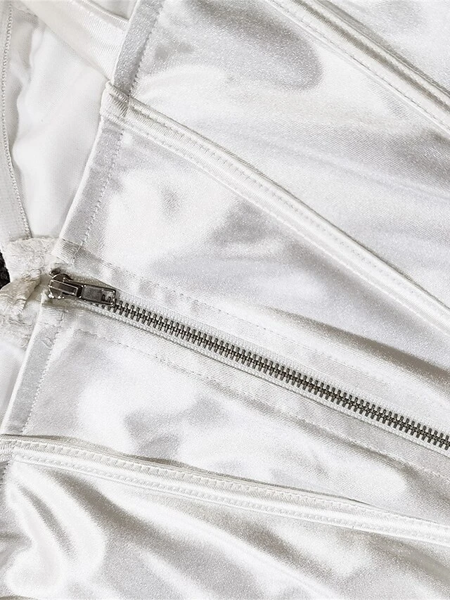 Women's Party Dress Corset Dress Cocktail Dress Mini Dress White Long Sleeve Pure Color Ruched Fall Autumn Square Neck Fashion Winter Dress Birthday Wedding Guest 2023 M L XL 9 Women's Party Dress Corset Dress Cocktail Dress Mini Dress White Long Sleeve Pure Color Ruched Fall Autumn Square Neck Fashion Winter Dress Birthday Wedding Guest 2023 M L XL - Image 7