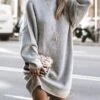 Women‘s Sweater Dress Winter Dress Green Khaki Light Gray Light Blue Long Sleeve Pure Color Knit Winter Fall Turtleneck Basic Casual Fit 2022 S M L XL XXL 3XL 4XL -Tesla Style neojuz1665656926701