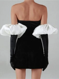 Women's Party Dress Velvet Dress Homecoming Dress Mini Dress Black White Pink Long Sleeve Color Block Backless Spring Fall Winter Strapless Fashion Winter Dress Wedding Guest Birthday Loose Fit 2023 20 Women's Party Dress Velvet Dress Homecoming Dress Mini Dress Black White Pink Long Sleeve Color Block Backless Spring Fall Winter Strapless Fashion Winter Dress Wedding Guest Birthday Loose Fit 2023 -Tesla Style neyozo1692944951348