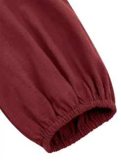 Women's Work Dress Black Dress Semi Formal Dress Fashion Mini Dress Ruched V Neck Long Sleeve Plain Regular Fit Black Red Blue Fall Winter S M L XL -Tesla Style ngfocm1693300594765