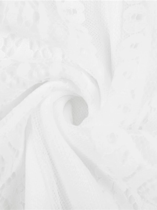 Women's Party Dress Lace Dress Swing Dress Long Dress Maxi Dress Pink White Short Sleeve Pure Color Lace Spring Summer V Neck Modern 2023 S M L XL XXL 18 Women's Party Dress Lace Dress Swing Dress Long Dress Maxi Dress Pink White Short Sleeve Pure Color Lace Spring Summer V Neck Modern 2023 S M L XL XXL - Image 16