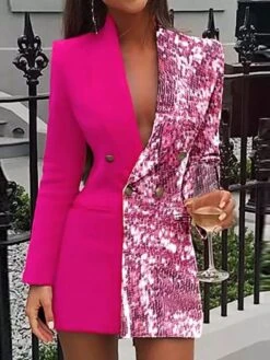 Women‘s Cocktail Party Dress Wedding Guest Dress Sequin Dress And Jacket Set Black Champagne Pink Long Sleeve Pure Color Sequins Winter Fall Spring Deep V Mature Date 2023 S M L XL 2XL 7 Women‘s Cocktail Party Dress Wedding Guest Dress Sequin Dress And Jacket Set Black Champagne Pink Long Sleeve Pure Color Sequins Winter Fall Spring Deep V Mature Date 2023 S M L XL 2XL -Tesla Style nlyako1671091188346