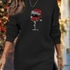 Women's Casual Dress Sweatshirt Dress Winter Dress Christmas Hat Print Crew Neck Mini Dress Fashion Streetwear Outdoor Christmas Long Sleeve Loose Fit Black Gray Fall Winter S M L XL XXL -Tesla Style nmxrwo1695807764022