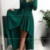 Women‘s Party Dress Wedding Guest Dress Emerald Green Dress Long Dress Maxi Dress Green Black Blue Long Sleeve Pure Color Lace Winter Fall Autumn V Neck Party Winter Dress 2023 S M L XL -Tesla Style nnvlhf1663926721822