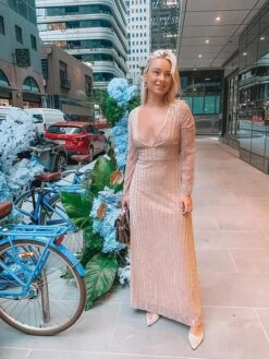 Women‘s A Line Dress Wedding Guest Maxi Long Dress Beige Long Sleeve Solid Color Sequins Fall Winter V Neck Stylish Elegant Formal Party 2023 S M L XL / Party Dress 17 Women‘s A Line Dress Wedding Guest Maxi Long Dress Beige Long Sleeve Solid Color Sequins Fall Winter V Neck Stylish Elegant Formal Party 2023 S M L XL / Party Dress -Tesla Style nogqex1687242523731