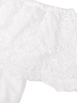 Women's Long Dress Maxi Dress Party Dress Lace Dress Swing Dress Floral Fashion Elegant Dress Daily Vacation Going Out Lace Mesh Half Sleeve Off Shoulder Dress Slim White Summer Spring S M L XL -Tesla Style npoycb1672990412727