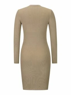 Women's Sweater Dress Jumper Dress Casual Dress Midi Dress Active Plain Outdoor Casual Holiday Vacation V Neck Long Sleeve Button 2023 Regular Fit Black Red Green S M L XL XXL -Tesla Style nronxt1697537836136